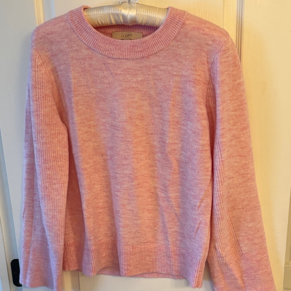 LOFT Soft Pink Crew Neck Sweater